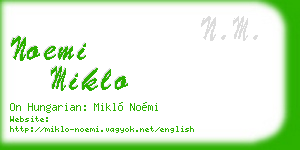 noemi miklo business card